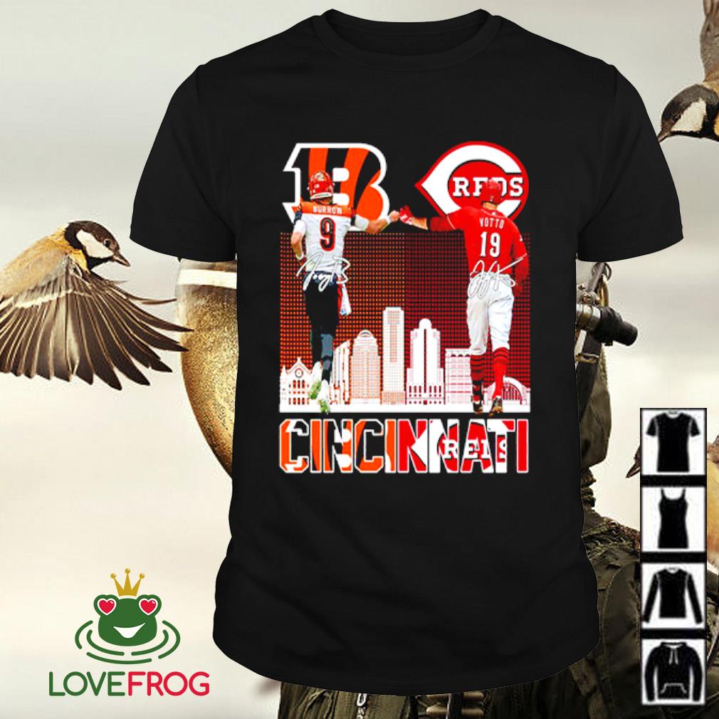 Cincinnati bengals Joe Burrow and Cincinnati Reds Joey Votto signatures  shirt, hoodie, sweater, long sleeve and tank top