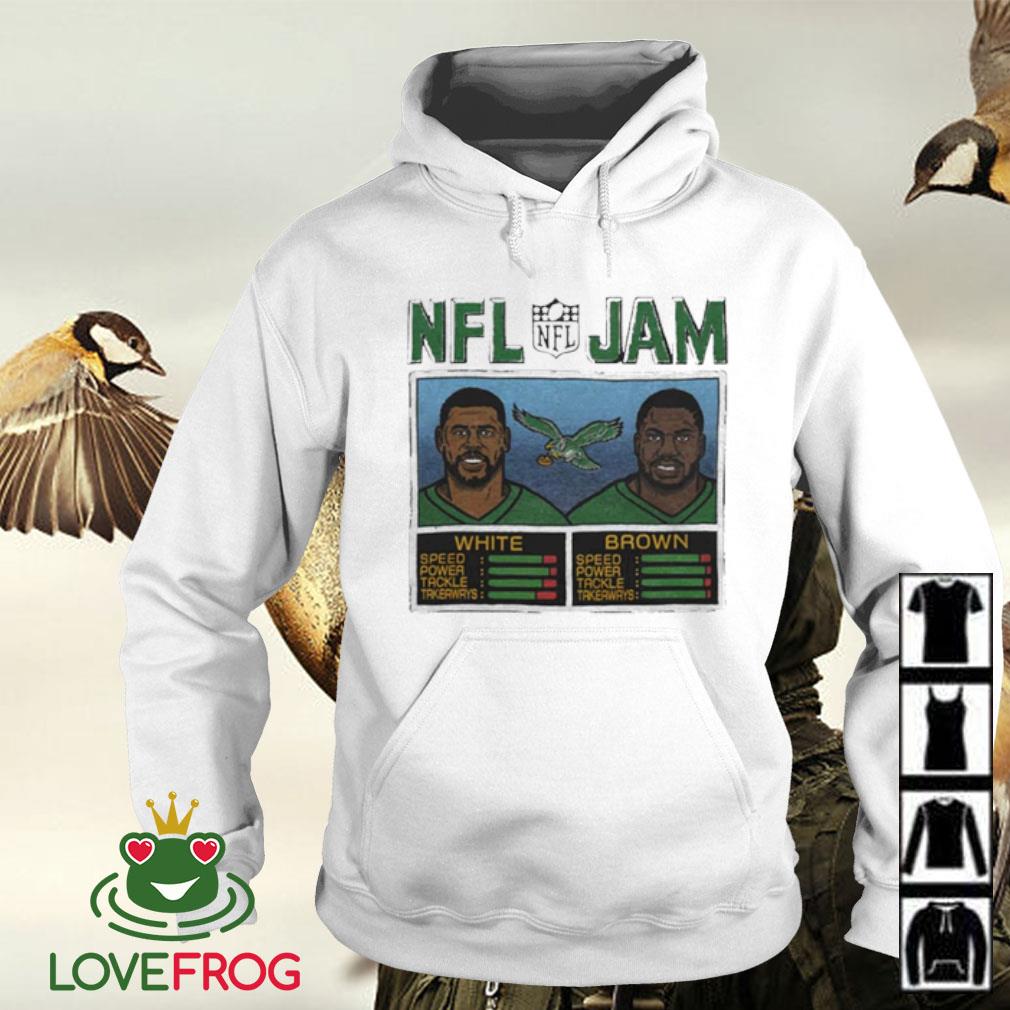 NFL Jam Eagles White and Brown shirt, hoodie, sweater, long sleeve and tank  top