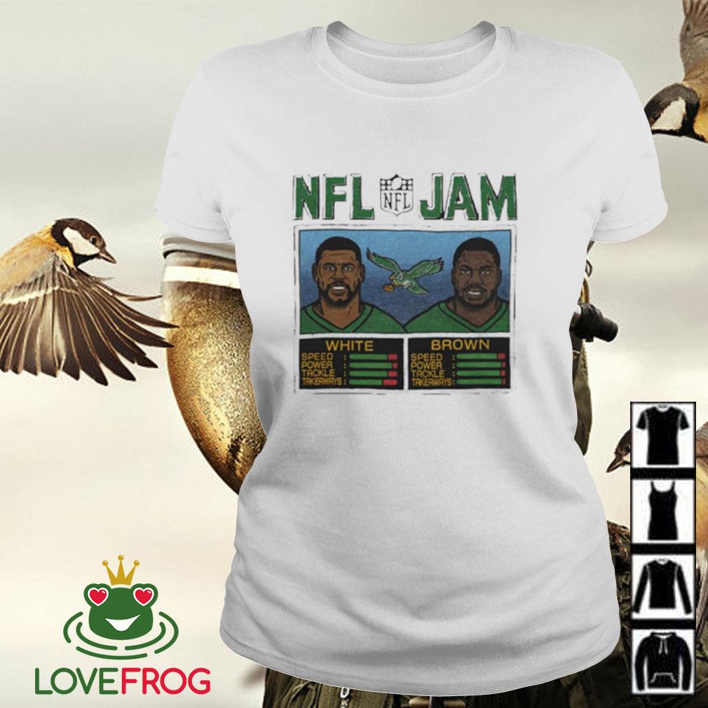 Funny NFL Jam Eagles White and Brown shirt, hoodie, sweater and