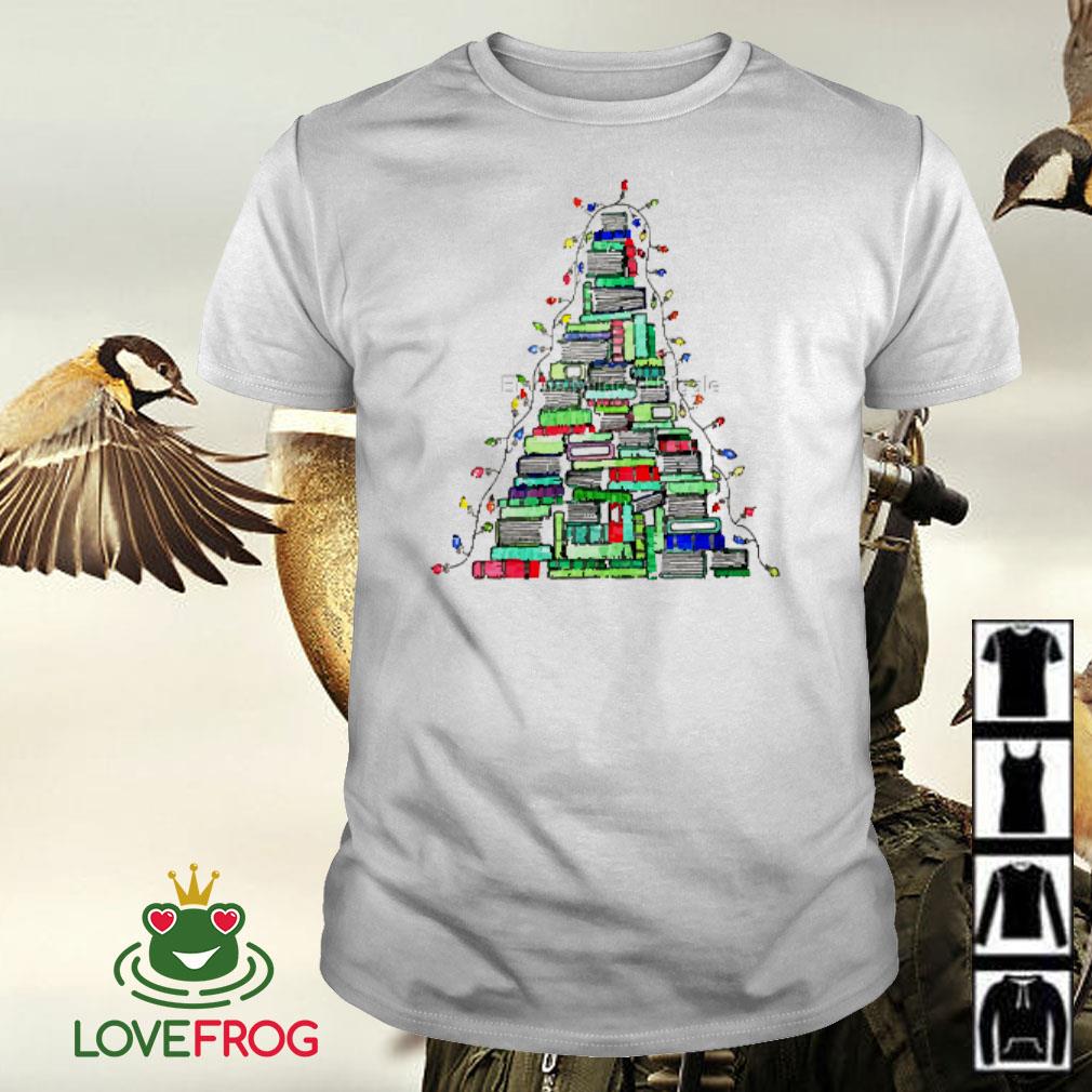 Nice Christmas book tree shirt