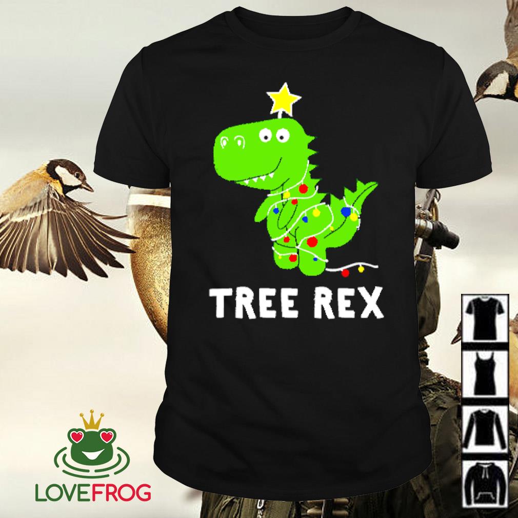 Premium Dinosaur tree rex Christmas shirt