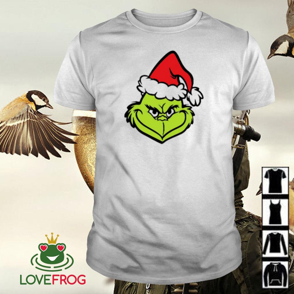 Premium Grinch Santa face Christmas shirt