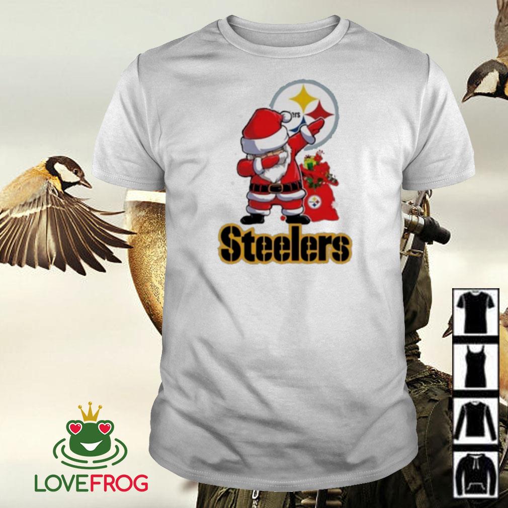 Top Pittsburgh Steelers NFL Santa dabbing football Christmas shirt