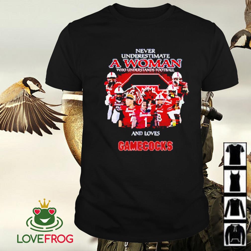 Funny Never underestimate a woman understands football and loves Gamecocks shirt