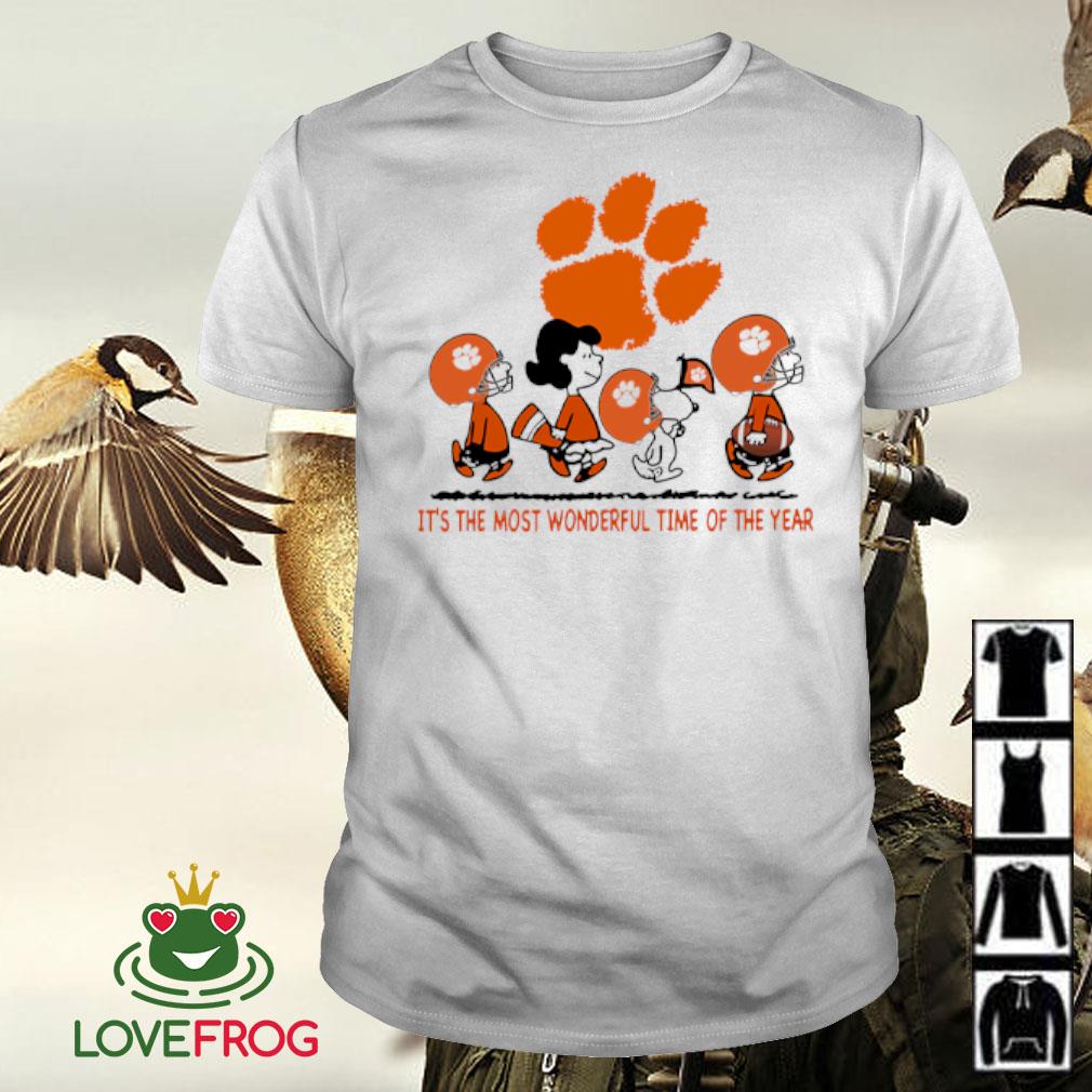 Best Snoopy and friends Clemson Tigers it’s the most wonderful time of the year shirt