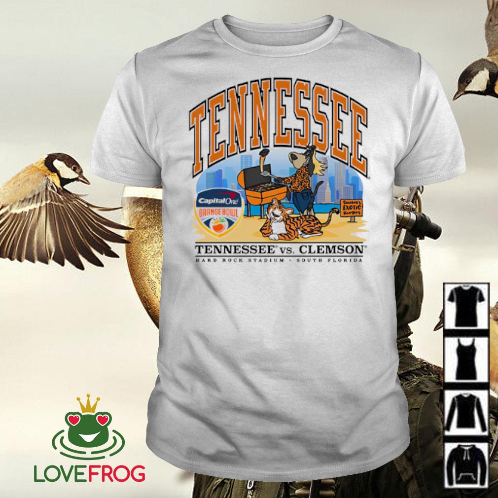Nice Orange Bowl Tennessee Volunteers vs Clemson Tigers mascot Hard Rock Stadium shirt
