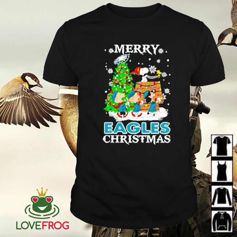 Nice Snoopy and Friends merry Philadelphia Eagles Christmas shirt