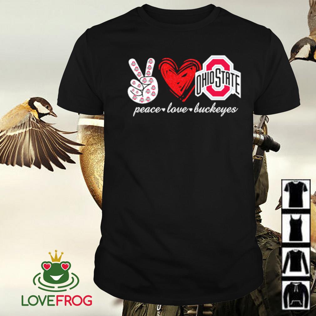 Official Peace love Ohio State Buckeyes football team shirt